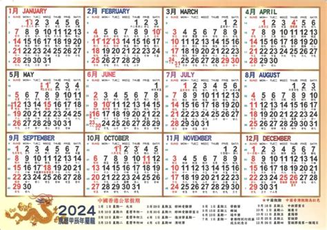 2024農民曆|2024年年歷,通勝,農民曆,農曆,黃歷,節氣,節日